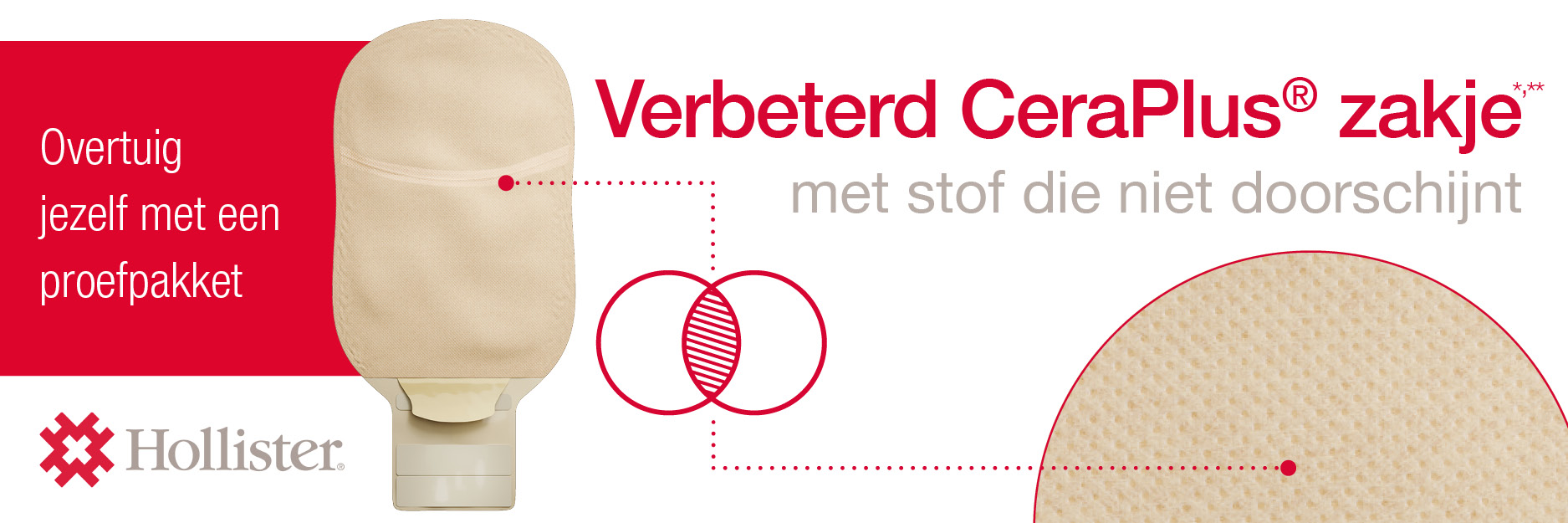 Advertentie Hollister - Verbeterd CeraPlus zakje met stof die niet doorschijnt